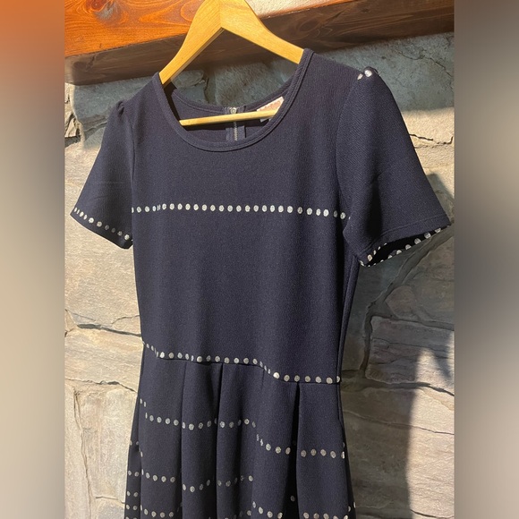 Elegant Navy and Silver LuLaRue Amelia Dress, medium - Picture 2 of 4